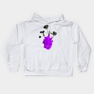 black rose heart Kids Hoodie